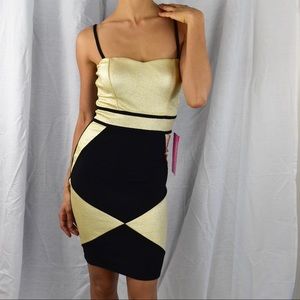 Black & Gold Cocktail Dress. SZ XS